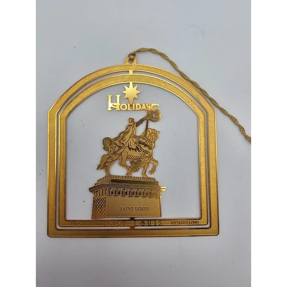 Saint Louis Holidays 1995 Richard Long Florence Goldtone Metal Ornament